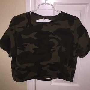 camo crop top